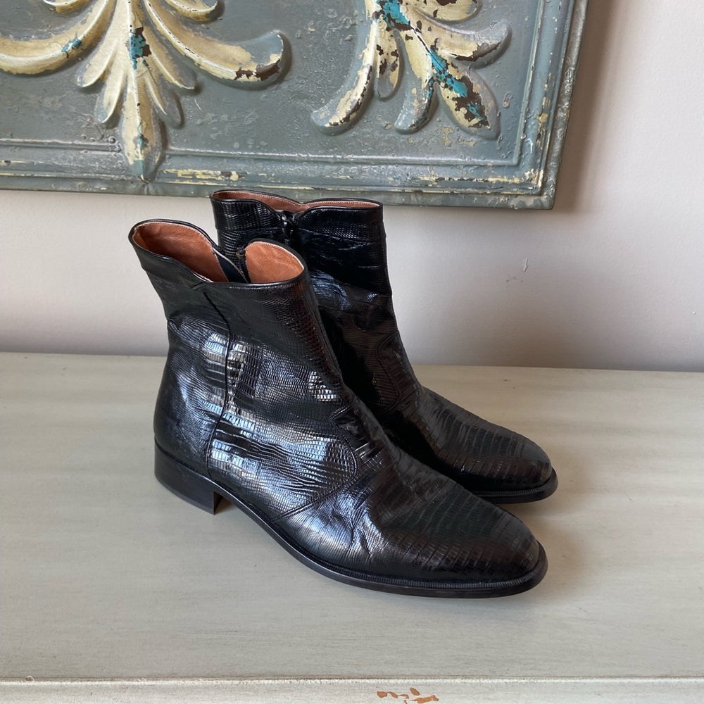 Silvio nucera mens patten leather booties buenes aires